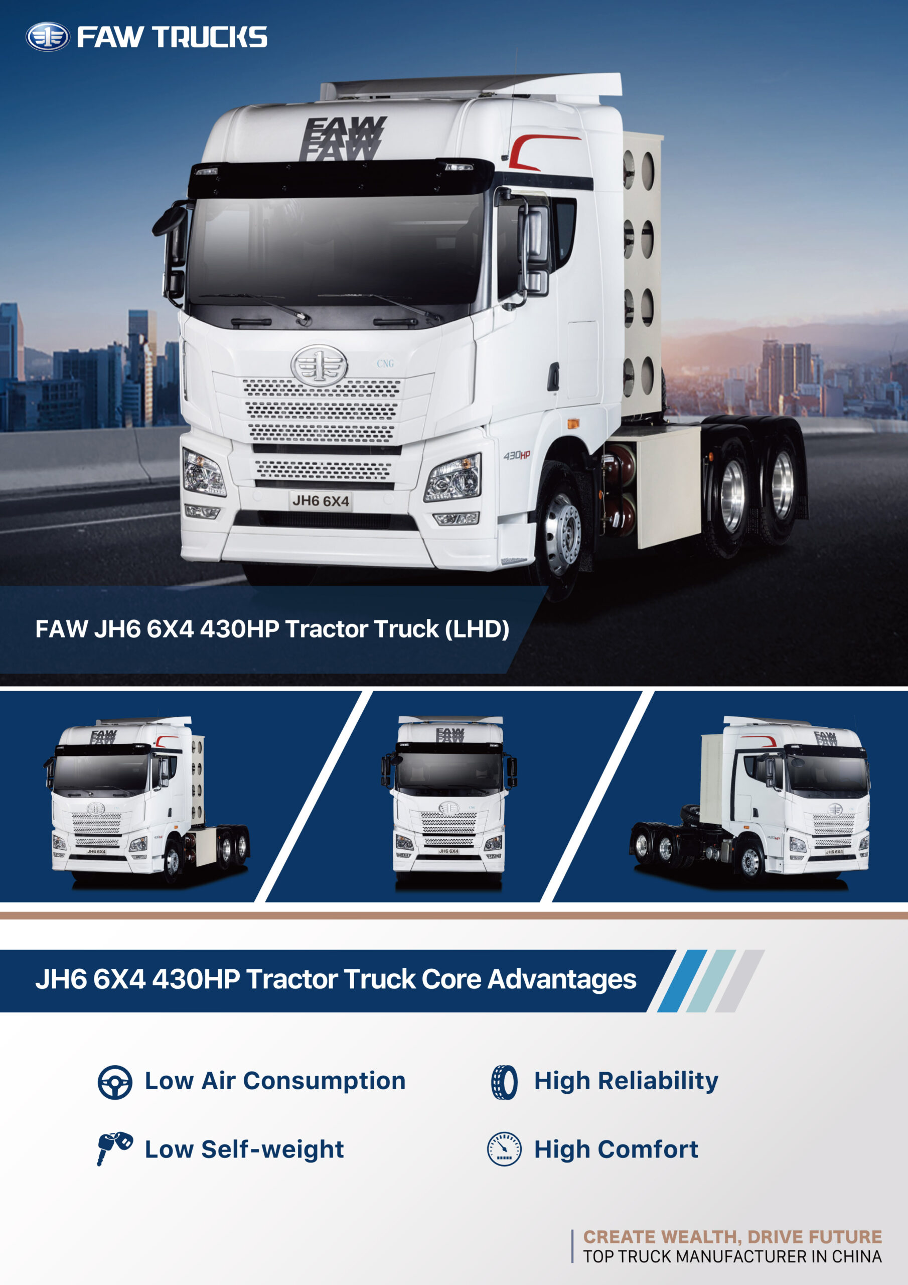 JH6 64 TRACTOR 430 CNG Faw Trucks Official Website In Mexico